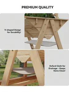 Gaomon Cedar Wood Raised Garden Bed with Trellis Shelf, 4.3x2.5x4.5ft, 10.6in Depth Outdoor Planter Box with Plant Support for Vegetables & Herbs