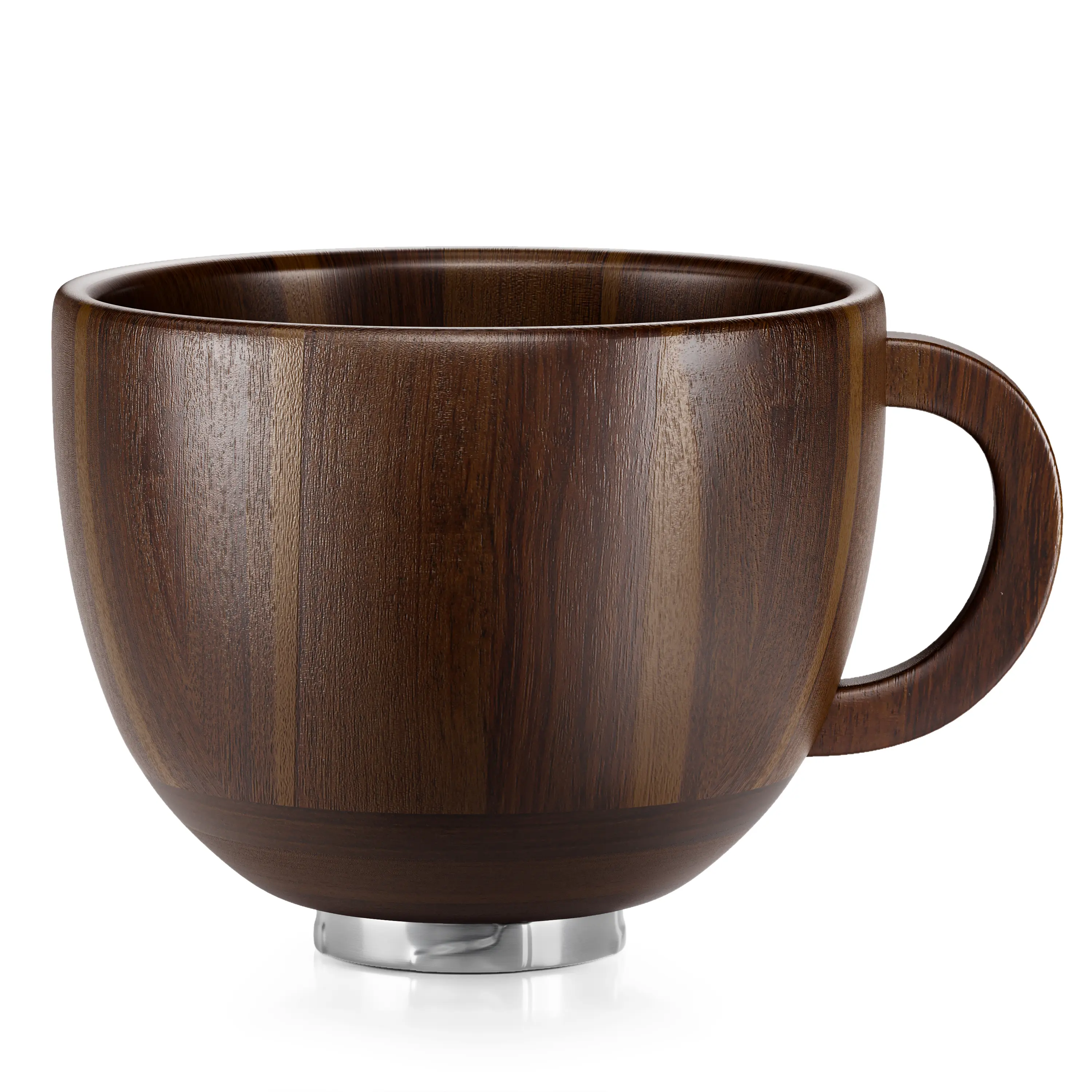 SpaceAid Wooden Bowl with Handle for Stand Mixer – Acacia Wood Mixing Bowl, 4.5–5 QT Tilt-Head Compatible