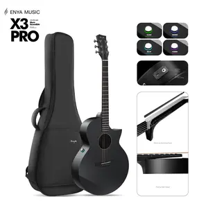【Enya X3 PRO Acoustic-Electric Guitar】MINI Carbon Fiber Travel Guitar - 36" 3/4 Size with Built-in Effects & Wireless Speaker, Includes Gig Bag & Cables - Ideal for Professional & Stage Performance  Christmas Gift, TikTokShopHolidayHaul