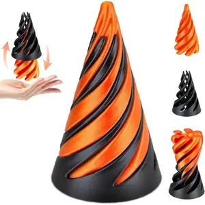 Impossible Cone, 3D Printed Toys Spiral Cone Fidget Toy Anxiety Relief Toy Impossible Pyramid Spiral Fidget Cone for Stress and Anxiety Relaxing(Cone)