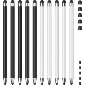 Stylus (10Pcs), Stylus Pen for Touchscreen,  and Sensitivity Stylus Pen for iPad///Android Smartphone and Tablets, Compatible with  Capacitive Touch Screen (Black/White)
