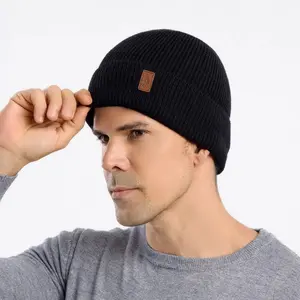New Unisex Winter Hat Add Fleece Warm Cap Stylish Soft Beanie Hat For Men Women Outdoor Thicken Ski Sports Knitted Hat