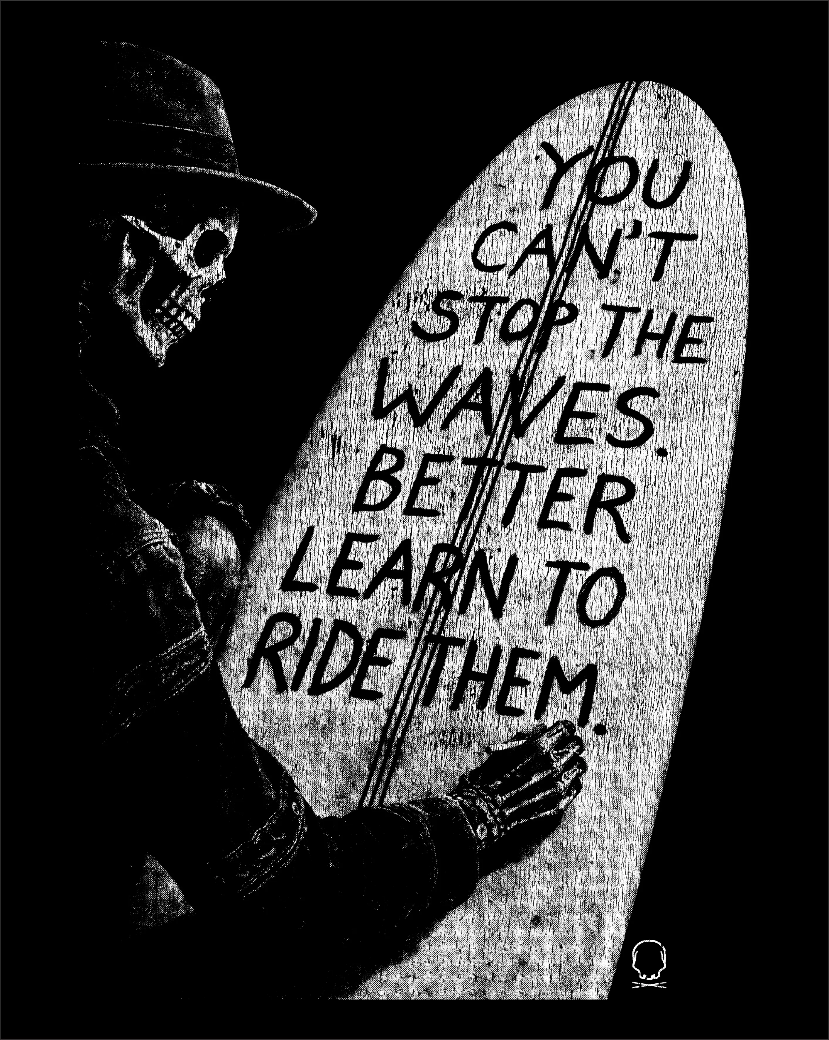 Motorcycle Waves Decal, 8" h x 5.6" wide Automotive & Motorcycle Accessory Sticker