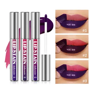 Long-lasting Lip Stain Cosmetic Makeup Peel Off and Reveal Kit, 3 Counts/set Waterproof Lip Tint, Transfer Proof Lip Stain Kit, Suitable for All Skins, Gloss
