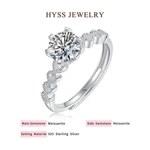 [17] HYSS SOULMATE Moissanite Ring | 925 Sterling Silver for Women Men Weddings | Anniversaries | Birthdays | Romantic Surprises