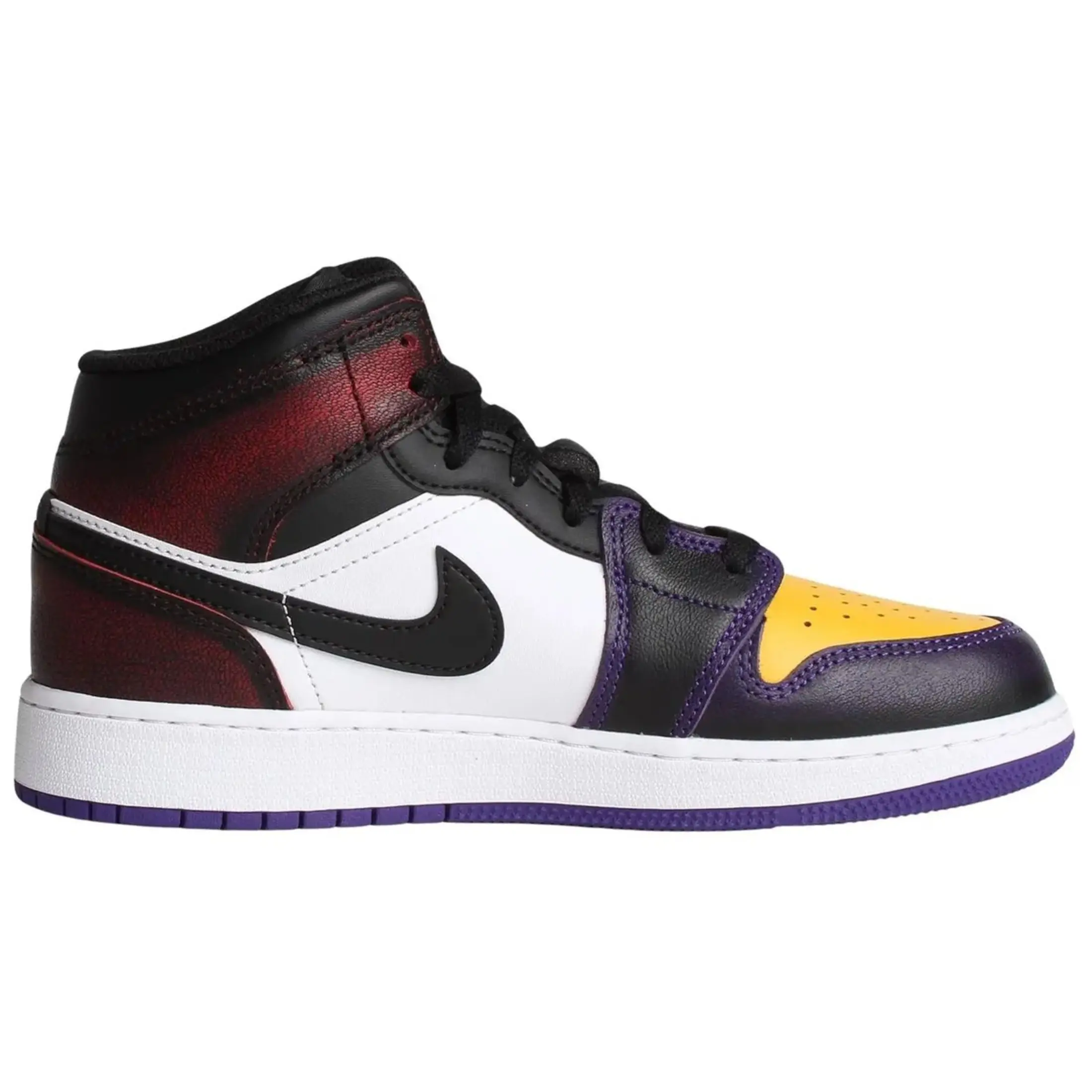 Nike Air Jordan 1 Mid SE LA to Chicago IQ9700-611 GS Fashion Shoes New