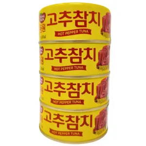 Dongwon Tuna in Hot Pepper Sauce with Vegetables, 150g (4 Pack)