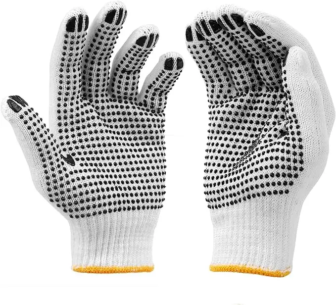 20 Pairs of Anti-slip Grip Work Gloves – Cotton Knit Gloves for Gardening, Warehousing, and Construction industrial gloves safety workglove enhanced grip mosh  gloves