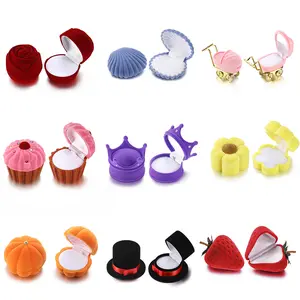 Jewelry Box Earnail Box Ring Box Jewelry Gift Box Earrings Necklace Packaging Box Cute Cartoon flip box