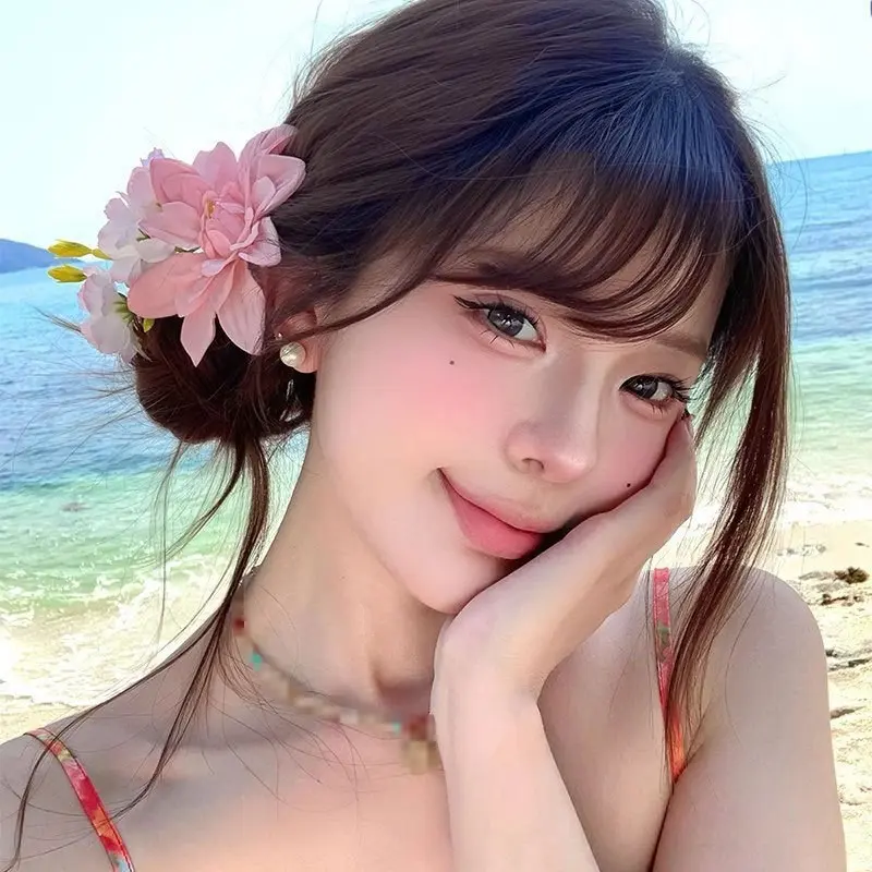 Pink flower hairpin (AA1642)
