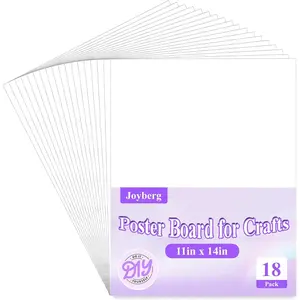 18Pack Poster Board, 11in x 14in White Poster Boards, Posterboard, Poster Board Paper for Crafts, DIY, Drawing