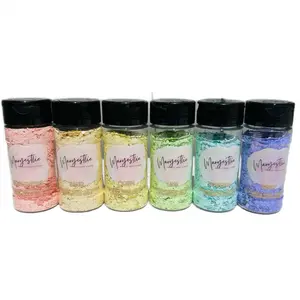 Pastel Glitter Bundle - Set of 6 Bottles of Glitter - 2 Ounces Each - Includes Lime, Berry, Sand, Rosie Cheeks, Corn, and Seafoam- Not Edible
