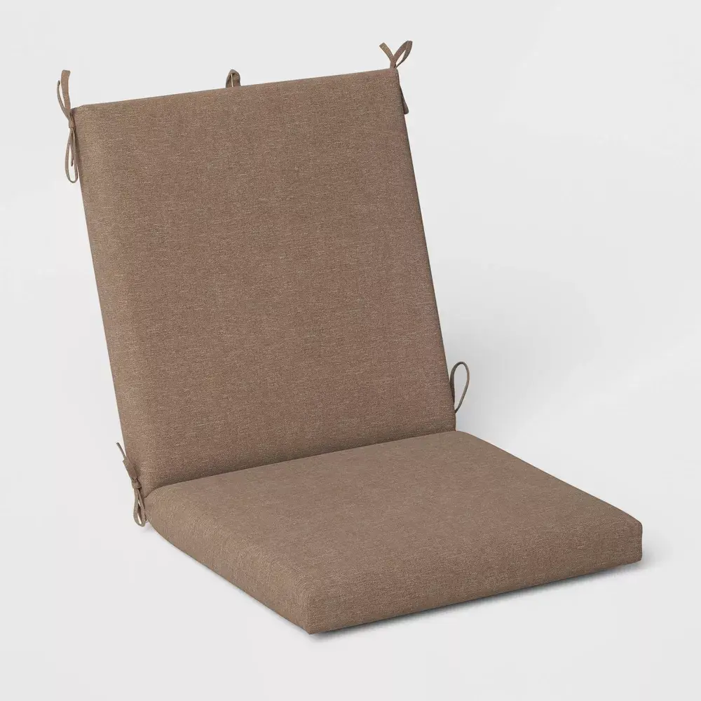 Threshold 43"x21" Outdoor Chair Cushion Hinged UV Water Resistant, Outdoor Cushions For Patio Furniture, Patio Chair Cushions