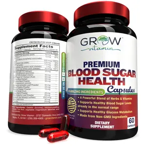 (60 Capsules) Blood Sugar Support Supplement - Balance Sugar Glucose Levels.