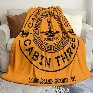 Classic Blanket Percy Jackson Camp Half Blood Exquisite blanket Soft and cozy blanket sofa bed essential car blanket birthday gift Slogan Print Blanket