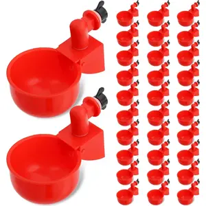 30 Pack Chicken Water Cup, Automatic Drinking Cups for Chickens, 3/8 Inch Thread Poultry Water Cups, Chicken Watering Feeder Cups for Chicken Duck Birds Turkey