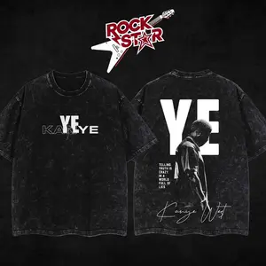 [ Rock Star ] Premium Washed T-Shirt Bully V11 Album 2026 Double-Sided Vintage – High Quality Graphic Tee for True Ye Stans, Perfect Gift for Hip-Hop Fans