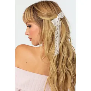Lace Bow Hair Clip Pack
