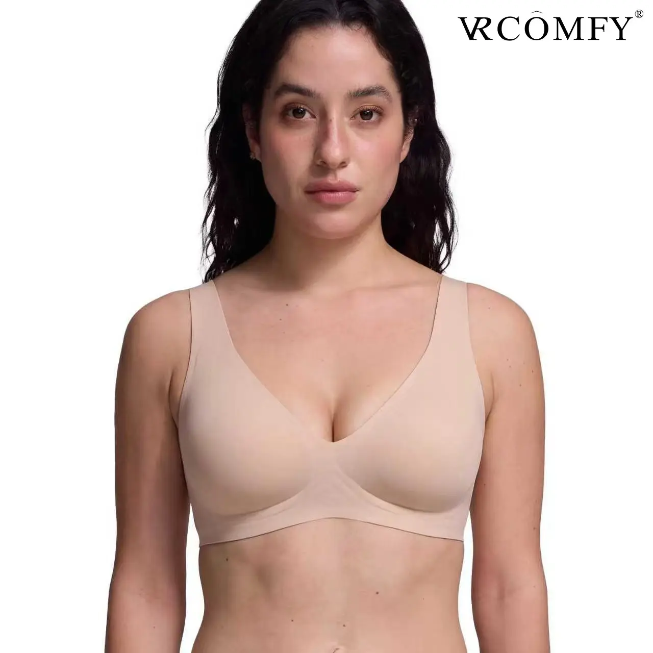 VRCOMFY Jelly Wireless Womens Comfortable Wireless Bras Push Up Bralettes Seamless Tshirts Bras Deep V Everyday Bras VRCOMFY Jelly Wireless Womens Comfortable Wireless Bras Push Up Bralettes Seamless Tshirts Bras Deep V Everyday Bras