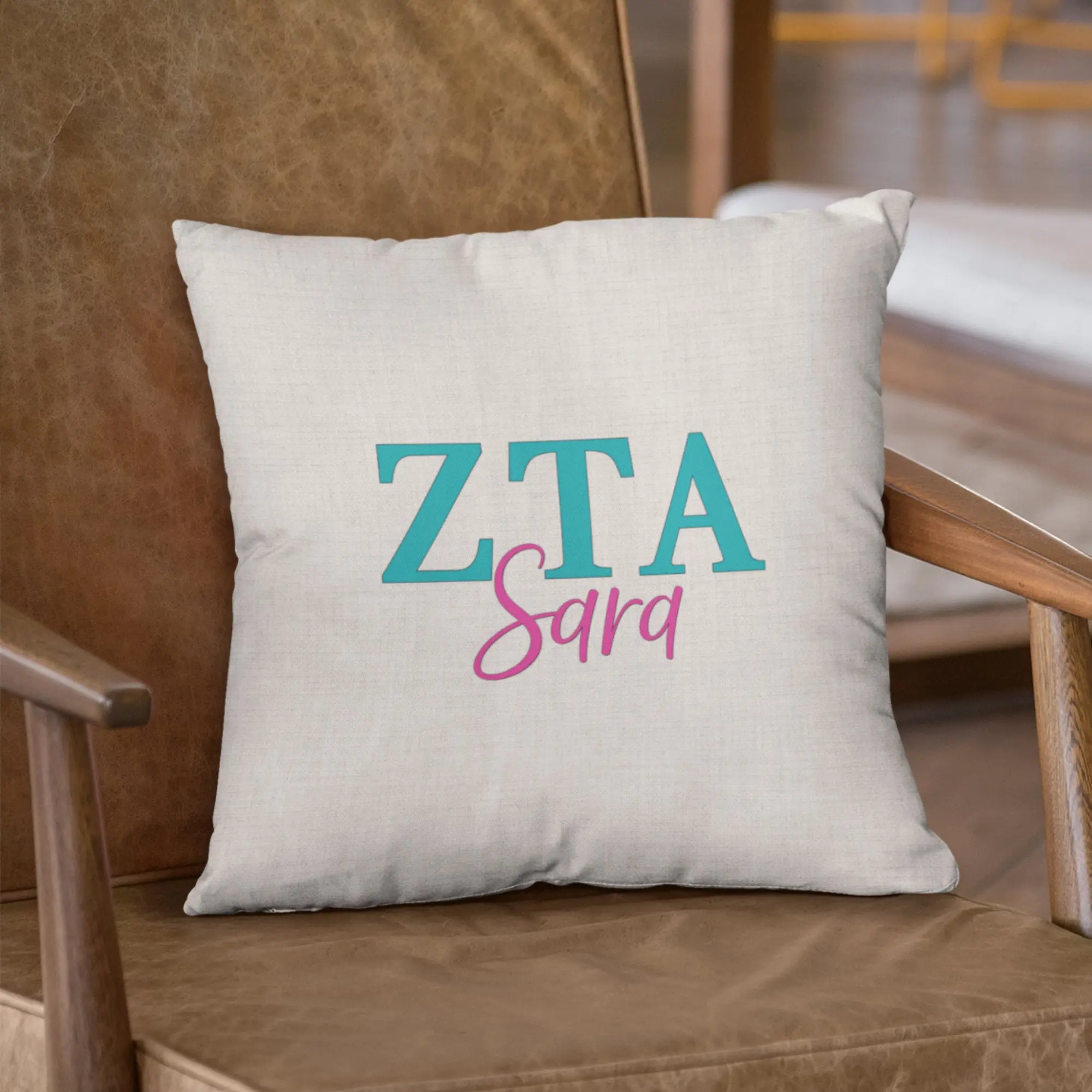 Zeta Tau Alpha Sorority Pillow - Perfect Custom Big Little Gift!