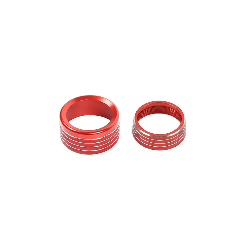 Car Interior Decorative Rings - Truck Interior Accessories for 2018+ Dodge RAM Headlight Switch & Gear Shift Button Knob