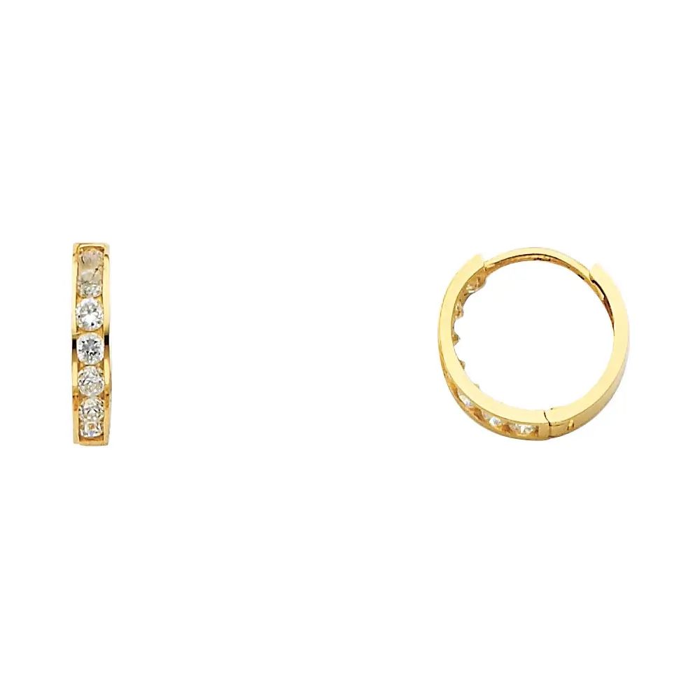 14k HUGGIES with CZ
