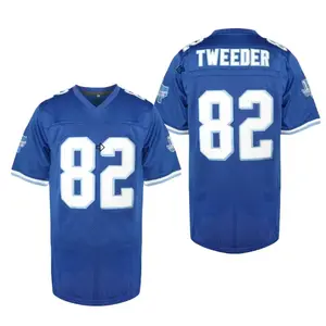 Tweeder Football Jersey #82 Texas Football Jersey Blue Color Stitched Size S-8XL, V-neck Short Sleeve Rugby Shirt