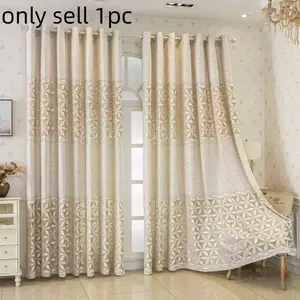 1pc Modern Geometric Pattern Curtain, Easy Install Single Panel Design, Home Decor for Living Room Bedroom Balcony Dining Room Windows