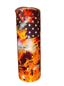 Fire Department - Fireman - Custom Name Tumbler - 20oz oz 20 oz. 20oz. Skinny Sublimation Tumbler - Amy's Tumbler Junkies, Your Favorite Tumbler Shop!