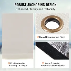 VEVOR Fiber Cotton Well Head Pump Cover, 20''W x 34''H, Pipe Insulation Cover Sprinkler Cover for Outside Backflow Valve Cover, 600D PVC Oxford Polyester Surface Aluminum Film Thermal Insulation Layer