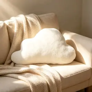 1pcs Cute Rabbit Plush Cloud Pillow Cushion, Simple Design Bed Backrest, High-End Sofa Decorative Pillow, Bedroom Office Living Room Use