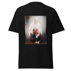Official Donald Trump (Jesus got my Back)Unisex Classic Tee Cotton Fabric Menswear Streetwear