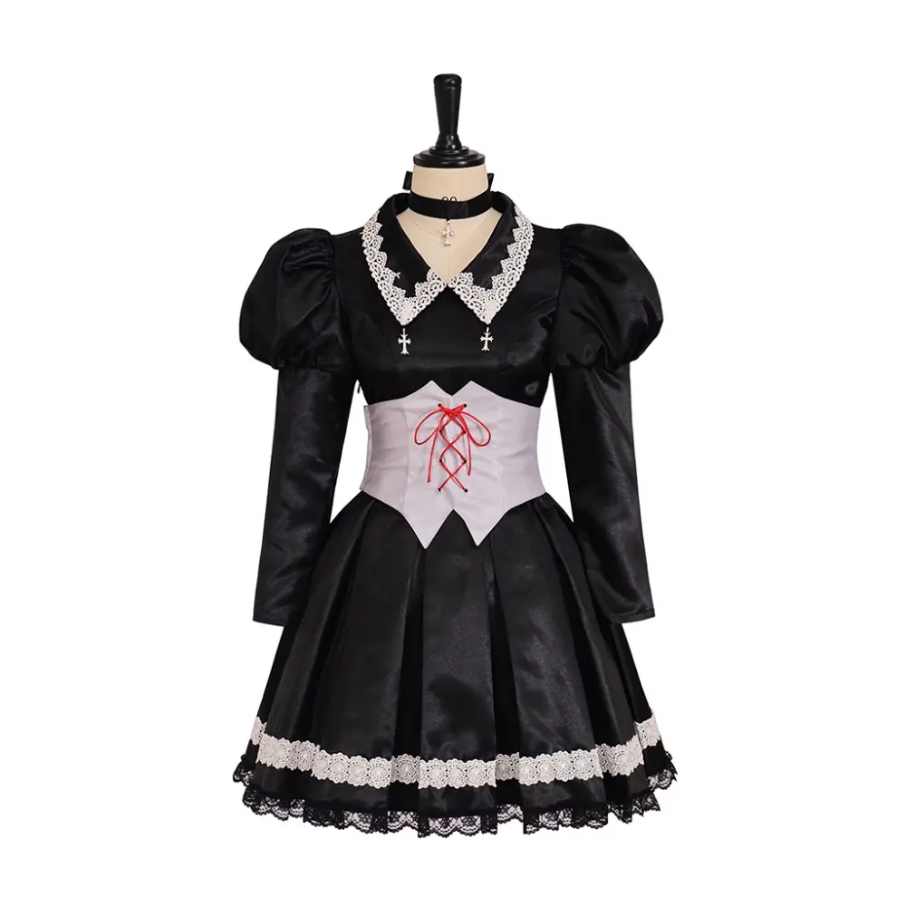 Nana Mizuki Gothic Lolita Black Dress - Elegant Victorian Style Outfit