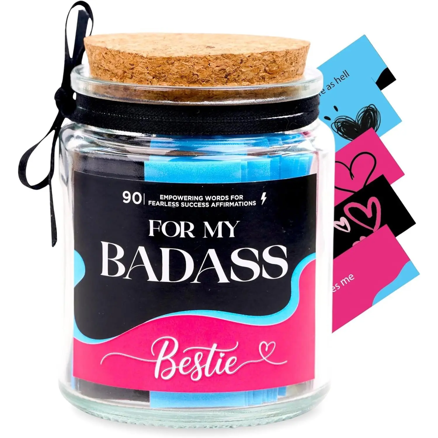 Birthday Gifts for Women -   Affirmation Jar with Inspirational Notes - Thoughtful Self-Care Message Jar, Sentimental Friendship  for Her, Ready to