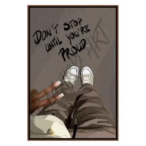 Don’t stop - Smard Black Wall Art Print/ Canvas for Home /Office Decor