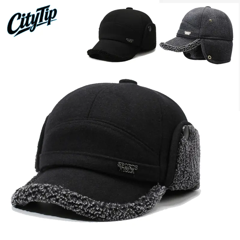 Men’s Winter Fleece-Lined Earflap Hat, Thick Warm Cold Weather Hat for Men, Windproof Ear Protection Cap, Cozy Outdoor Trapper Style Hat for Dad, Camping, Hiking, Cycling, Fishing, Travel & Daily Wear