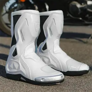 Breathable Everyday Footwear Motorcycle Racing Boots Men's Biker Cycling Shoes Nanofiber Professional Biker Shoes Thickened Rubber Boy Footwear
