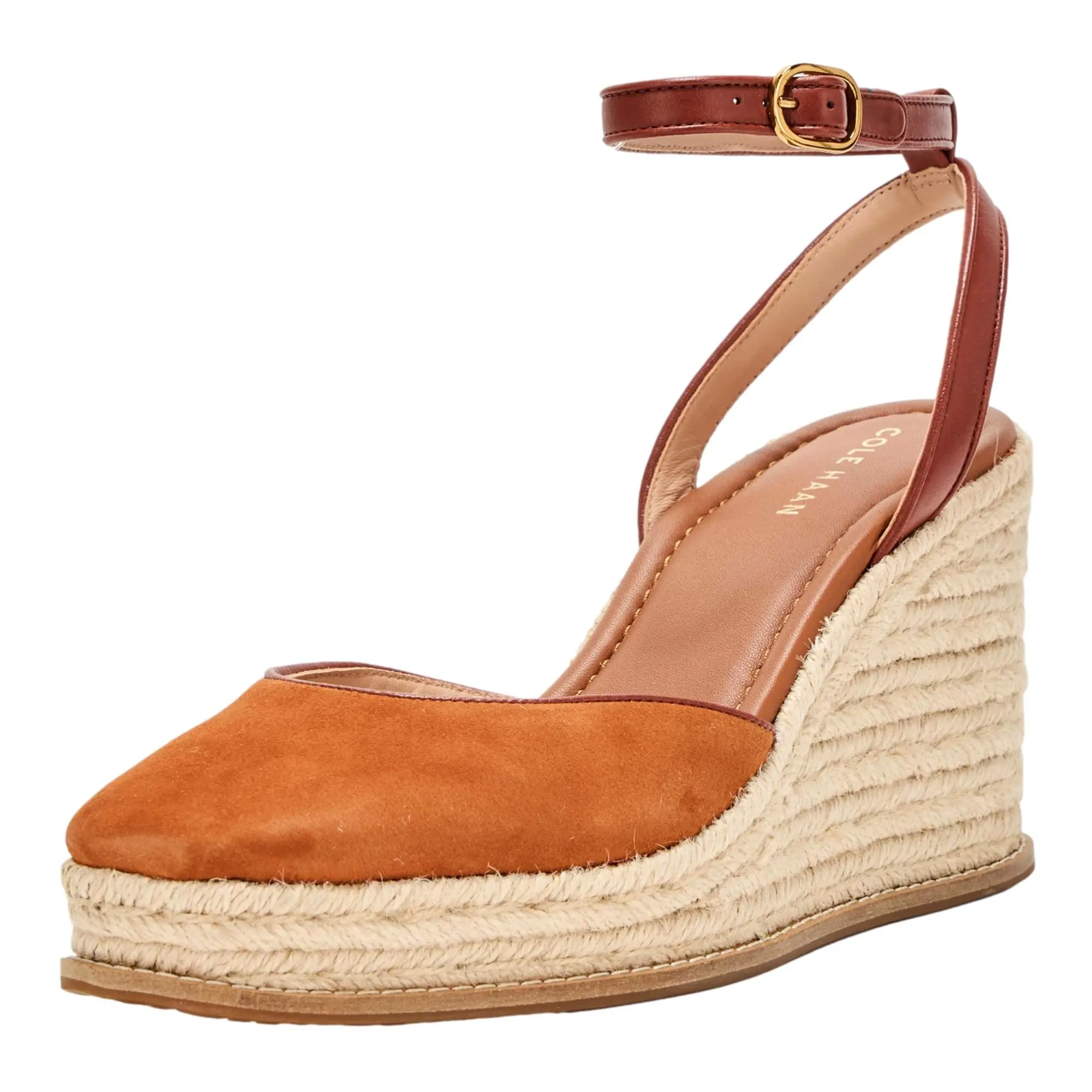 Cole Haan Cloudfeel Kyra Espadrille Wedges British Tan  W31908 Women's
