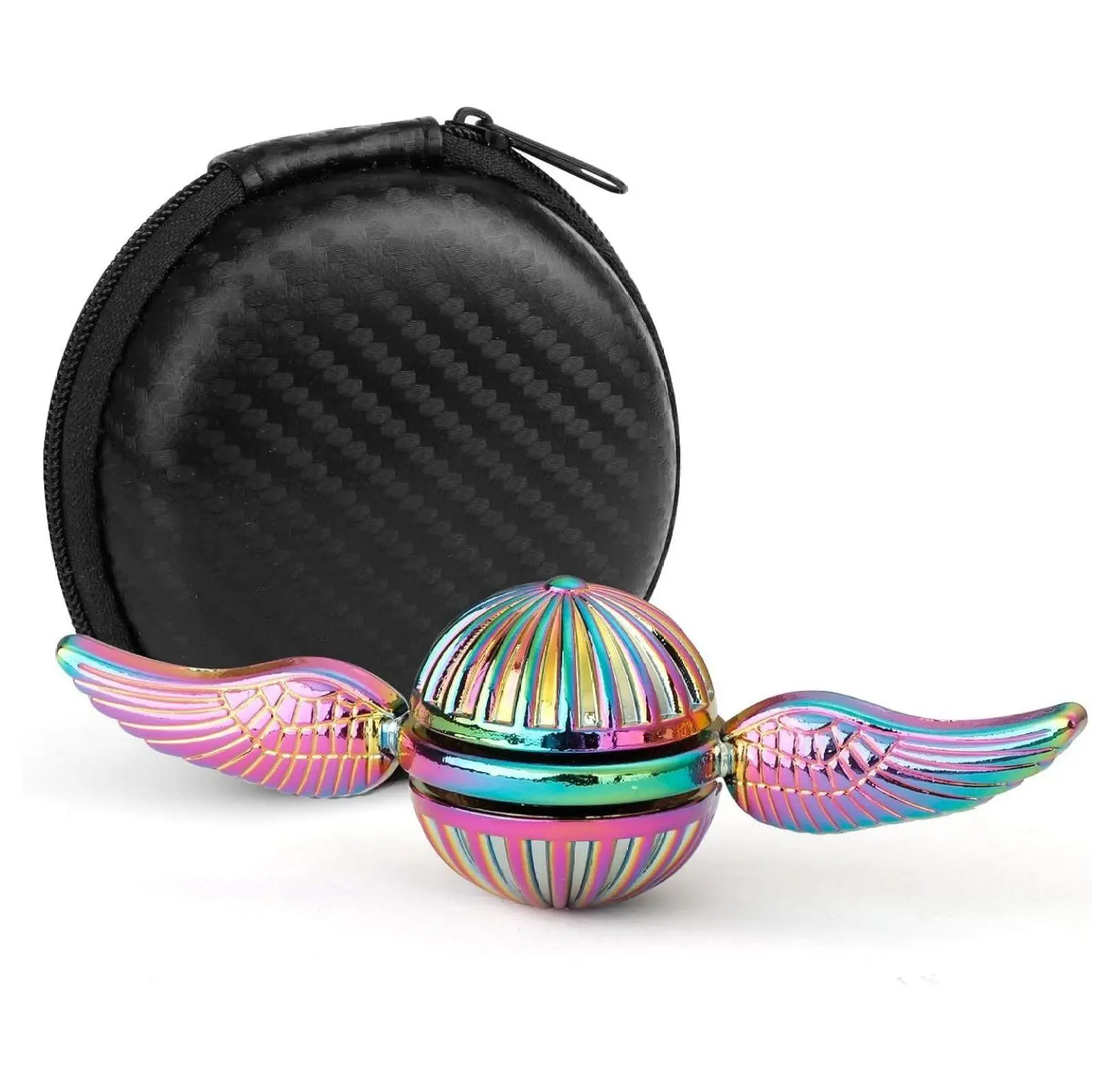 Fidget Spinner Toy for Adults & Kids, Rainbow Metal Orb Fidget Toy for Anxiety Relief, ADHD Stress Reduction, Quiet Desk Toy for Home, School & Office - Gift for Boys & Girls