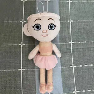 Italian Plush Pillow Decor, Perfect for Gaming Lovers, 10 Inch Ballet Dancer Cappuccino Plush Cushion, Soft and Cozy