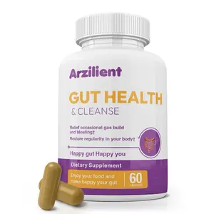 Arzilient Gut Cleanse & Digestive Enzyme Support – Probiotic Supplement for Men & Women – 60 Capsules