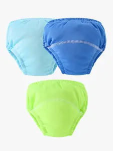 3-Pack Baby Boy Girl Potty Training Pants, Washable Diaper Underwear, Reusable Diapers, Above Knee Fitted Skirt, Casual Plain Style, Perfect Gift for Babies