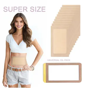 Super size Castor Oil Pack Wrap,  Massage Oil pack, Size 11.02 * 6.29in , No Washing Self Adhesive with High Absorbent Organic Cotton Flannel(Oil Not Included)  body oil,massage oil