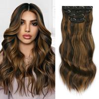 20inch-Dark Brown mix Caramel Blonde