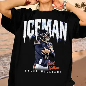 🏈 100% Cotton Unisex Ice Man Williams Chicago Football Tshirt, Chicago Football Vintage 90s Shirt, Vintage Oversized Sport Tee, Retro American Football Bootleg