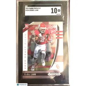 CeeDee Lamb SGC 2020 Panini Prizm Draft Picks #104 10 Gem Mint Rookie RC Sooners
