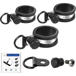 Non-Slip Weed Eater Trimmer Shaft Clamp - Innovation Boom Clamp for 26mm, 28mm and 30mm Poles, Tubes, Bars, and Shafts -  with  Straps by