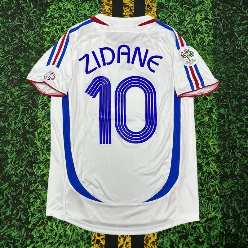2006 France Zidane No.10 Away Short Sleeve Soccer Jersey