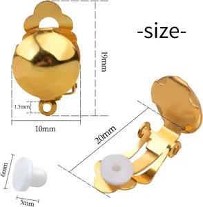 Clip-on Earring Adapter - Gold