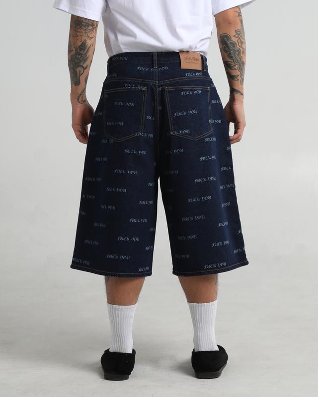 Laser F*** You Denim Shorts